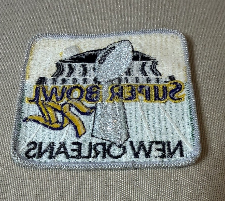 Vintage Super Bowl XXIV New Orleans 1990 Embroidered NFL Football Souvenir Patch