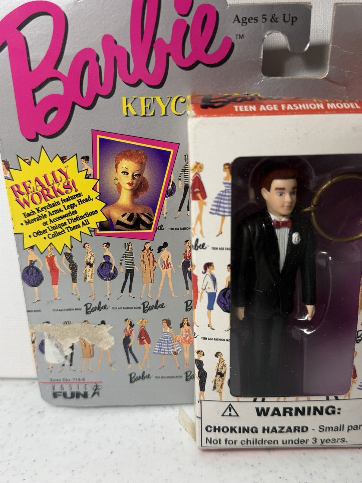 Vintage 1995 Barbie Ken Enchanted Evening Tuxedo Keychain Lot of 3