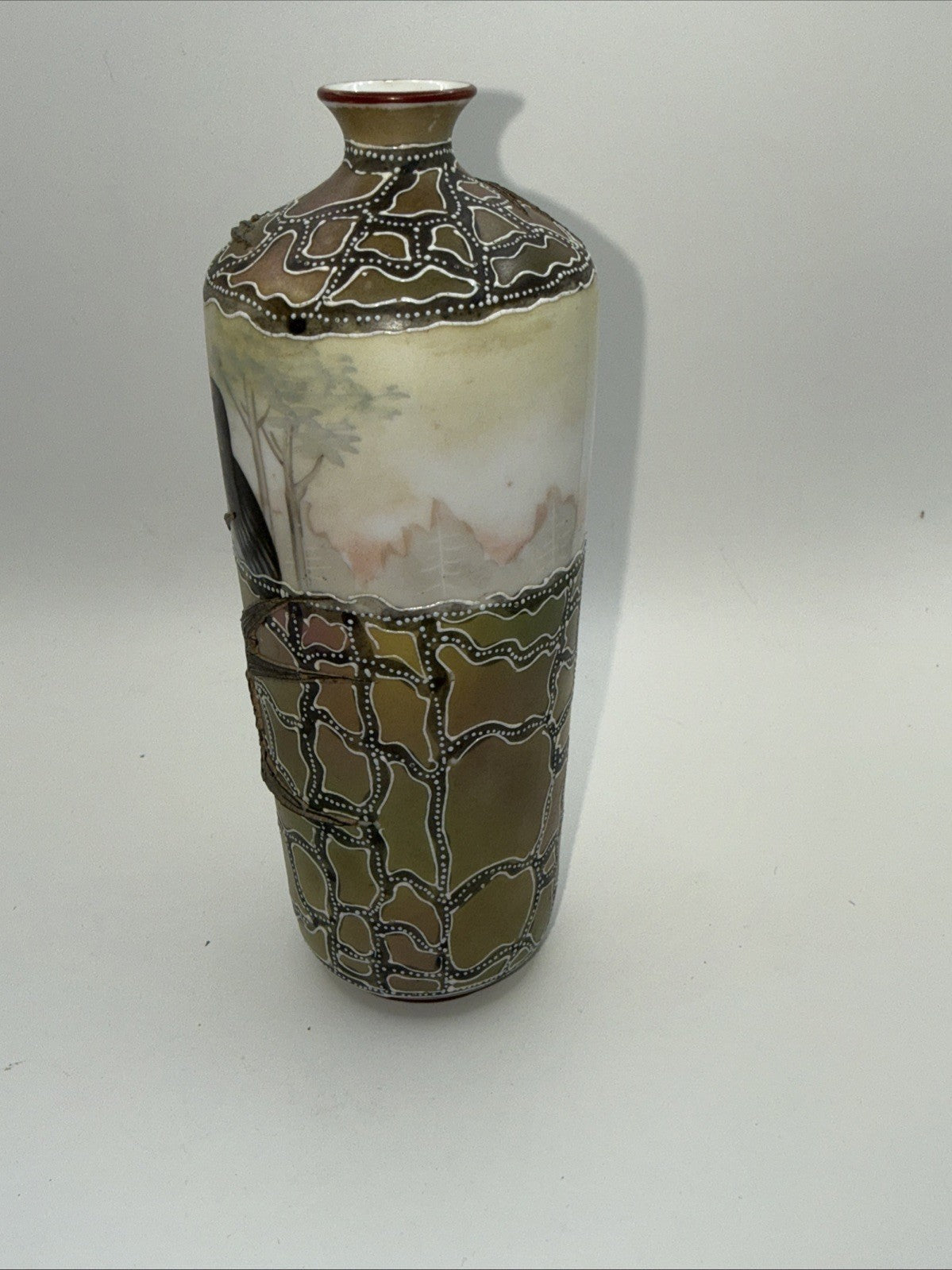 Vintage Noritake Vase Rare Art Deco Style 7x3