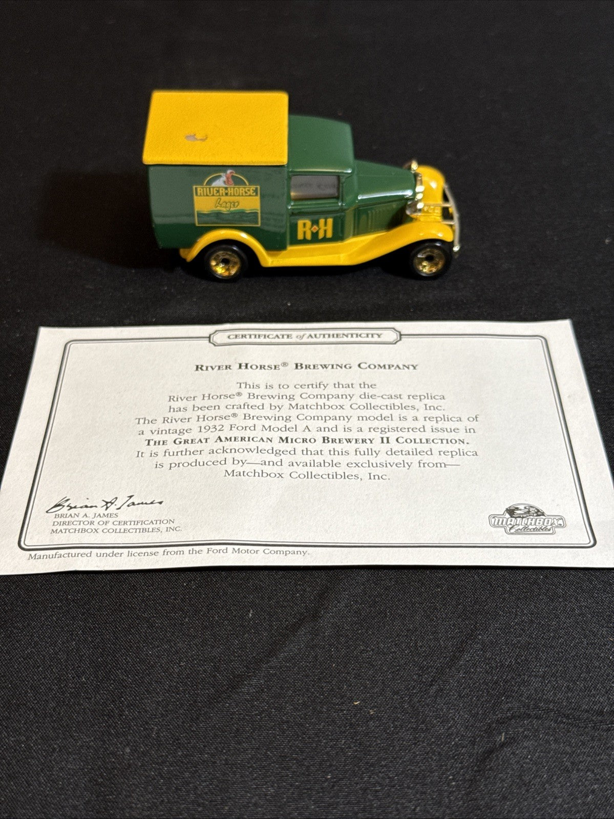 Matchbox Collectible Snake River Brewing Truck MGB08 A M Diecast w Certificate