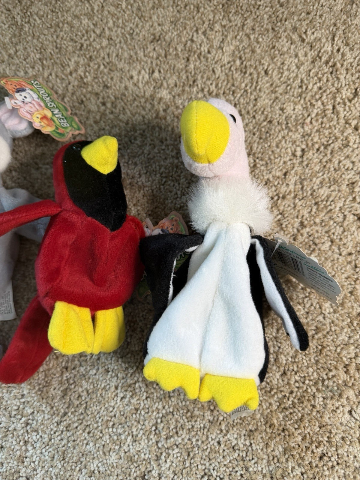 Vintage Gift Innovations Bean Sprouts Plush Lot 6 Animals With Tags 1990s