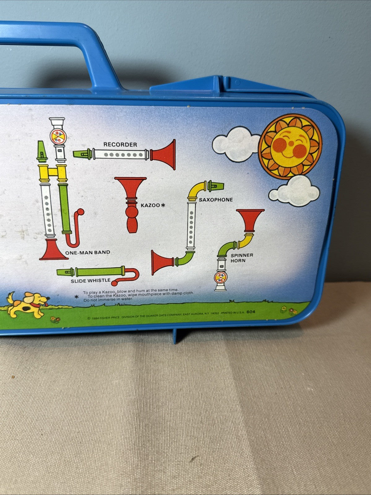 Vintage Fisher Price 1984 Crazy Combo Horn Set #604 Muscial Instrument COMPLETE