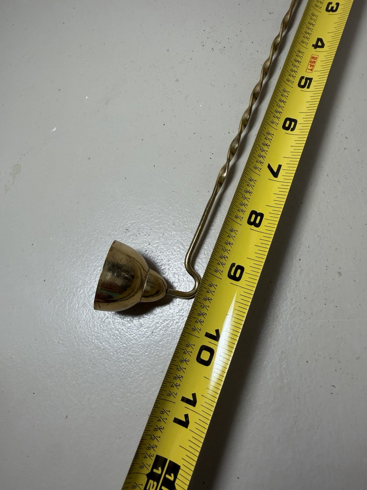 Vintage Solid Brass Wall Mount Match Holder Box Long Handle Candle Snuffer 12"