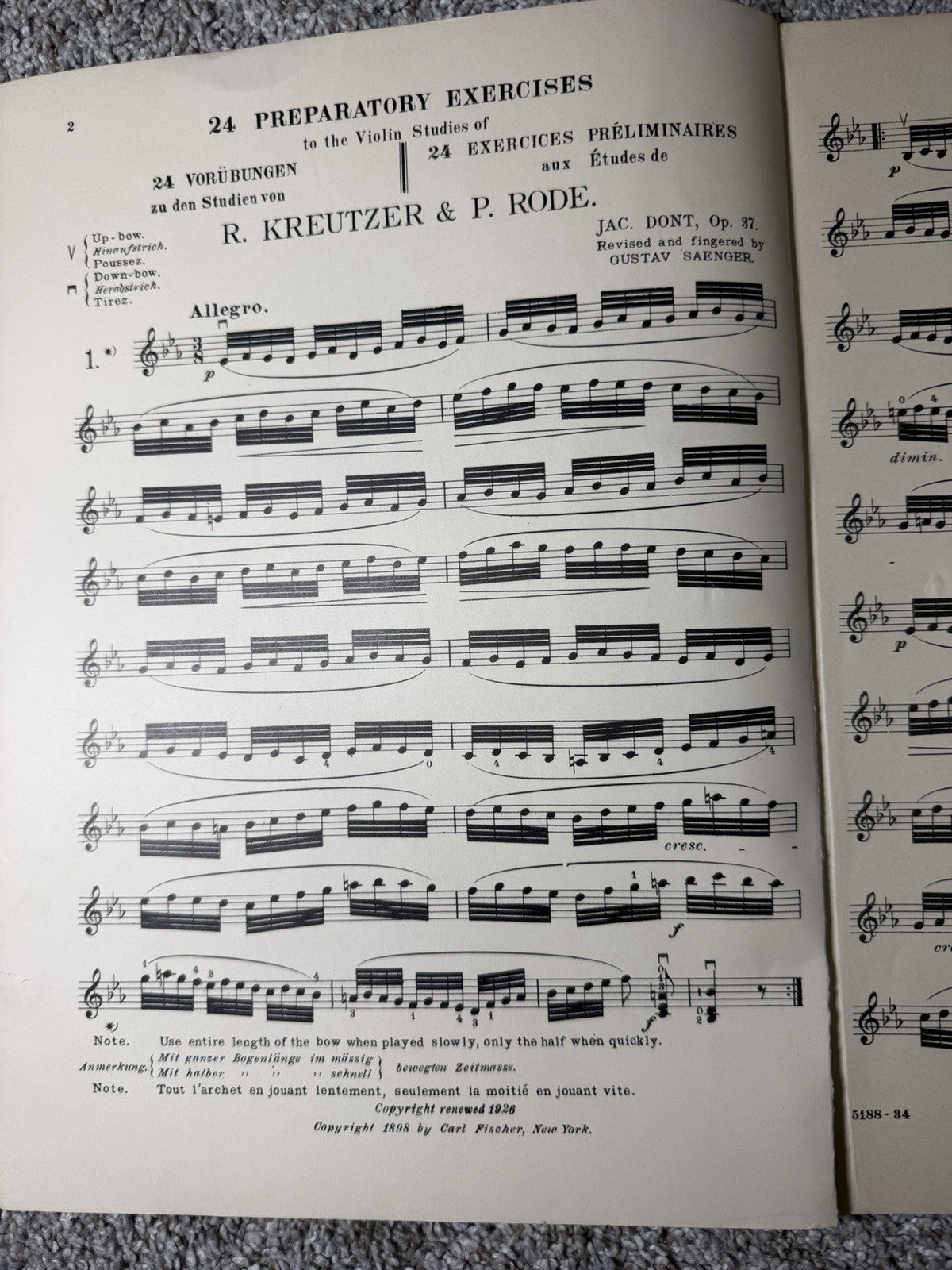 Vintage Carl Fischer Music Library Concerto No 1 Piano Lot Of 2