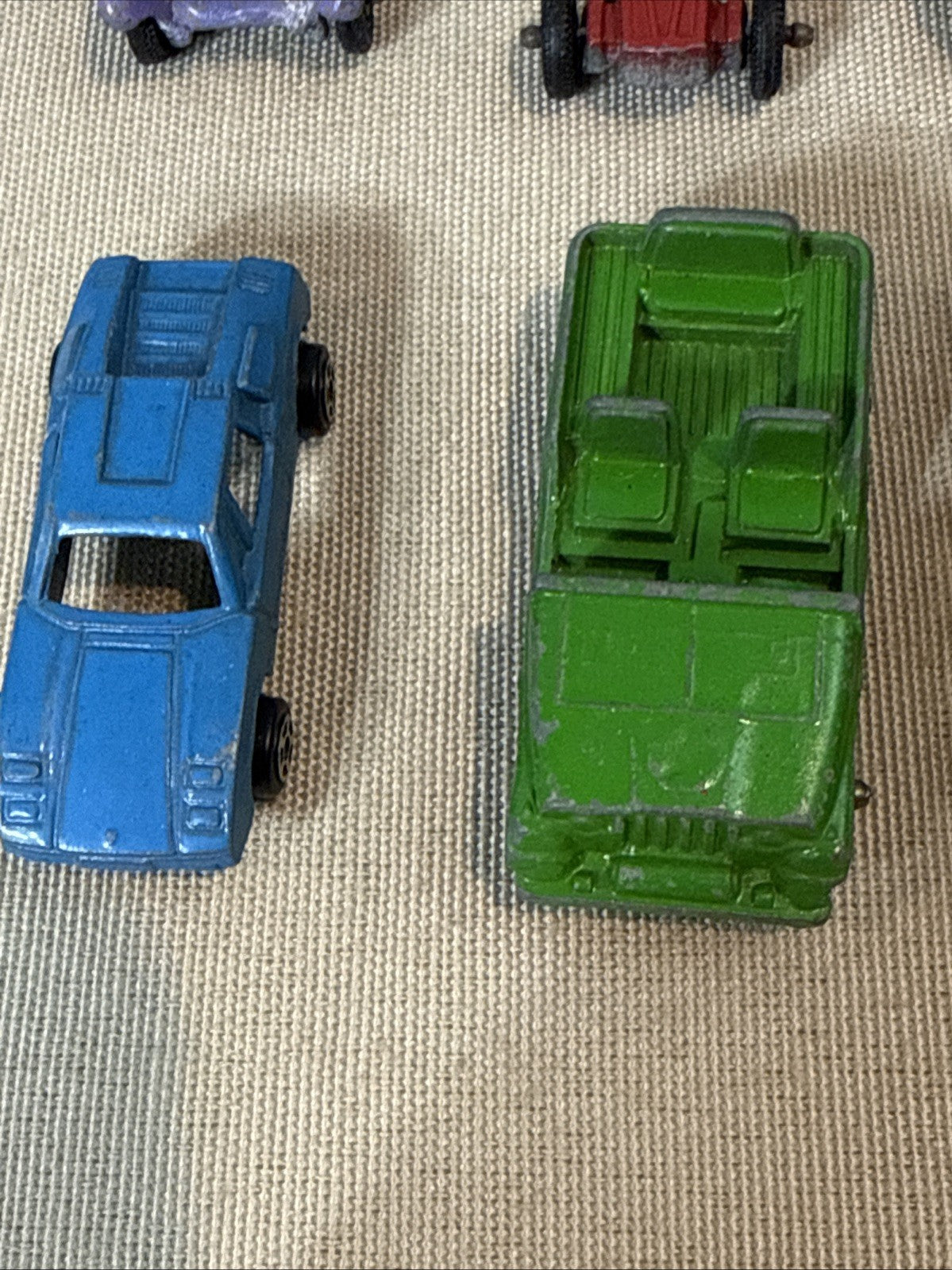 Vintage Tootsietoy Diecast Cars Lot of 12 Dragster Jeep Land Rover Greyhound Bus