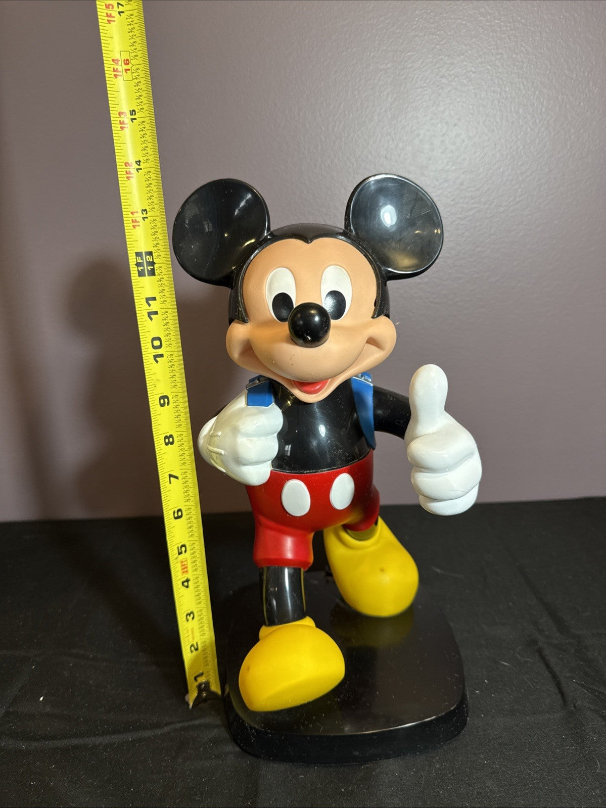 Vintage 1986 Tyco Mickey Mouse Telephone Blue Backpack 14 Inch No Phone
