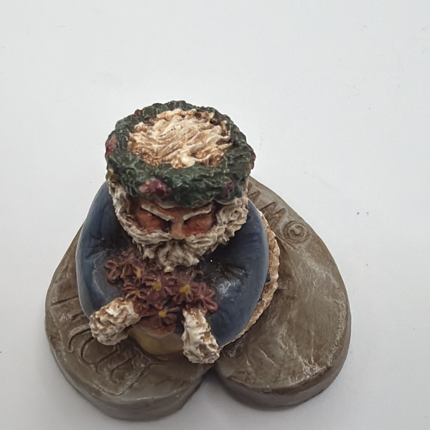Vintage Hand Carved Wooden Santa Signed 1990 Old World Painted
