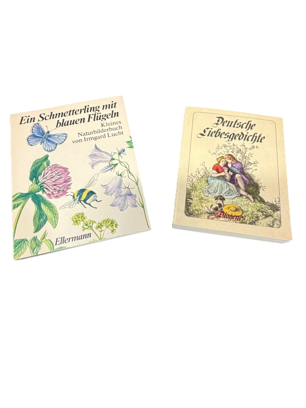 Vintage German Mini Books Love Poems Butterfly Blue Wings Lot