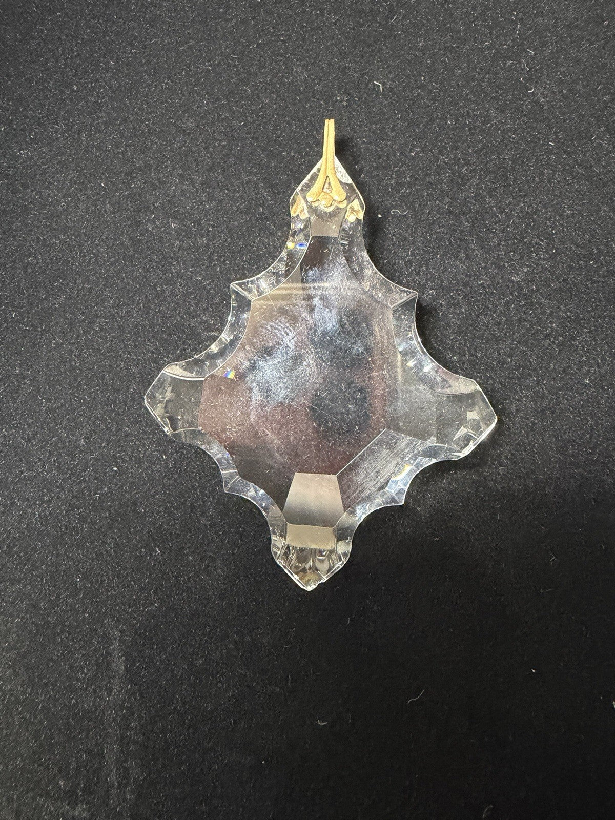 Vintage Cut Crystal Chandelier Prism Pendant Starburst Suncatcher Ornament 3 Inc