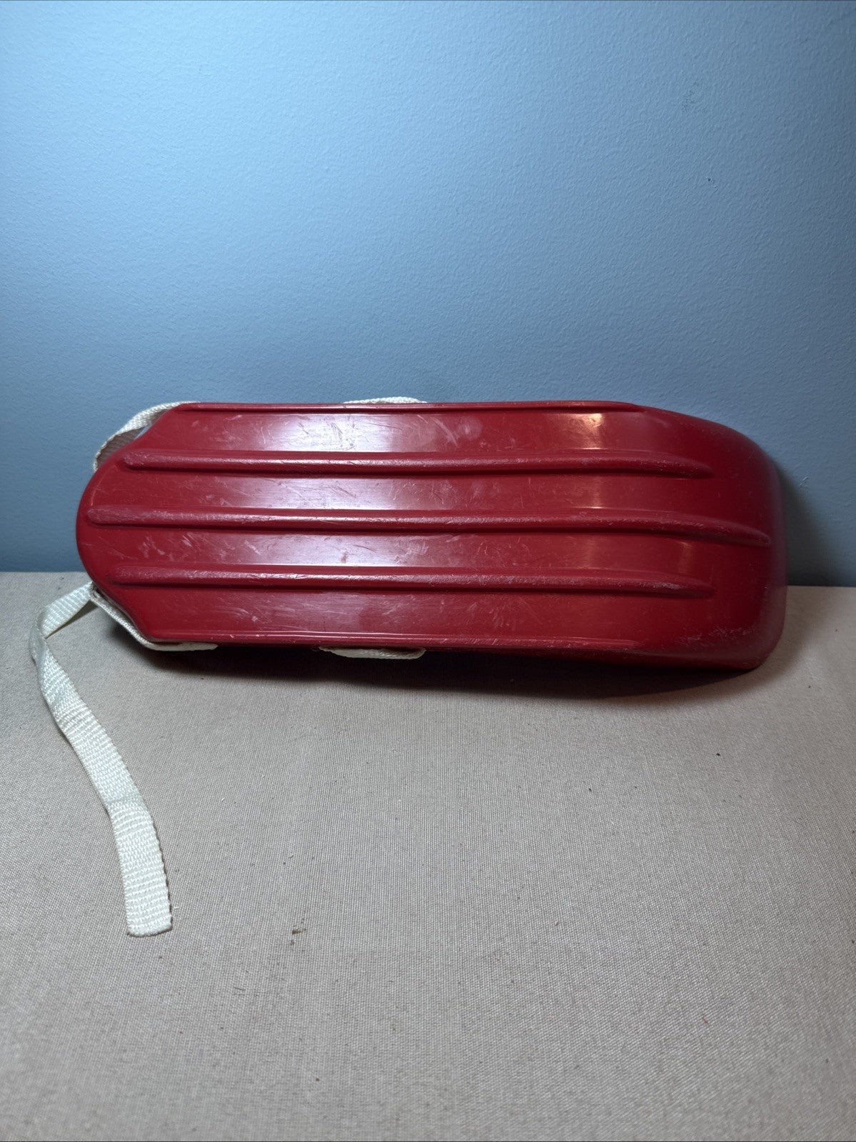 Vintage K-Tel Sno Boats Miniature Sled Red Plastic 14.5 Inch Display Toy Child