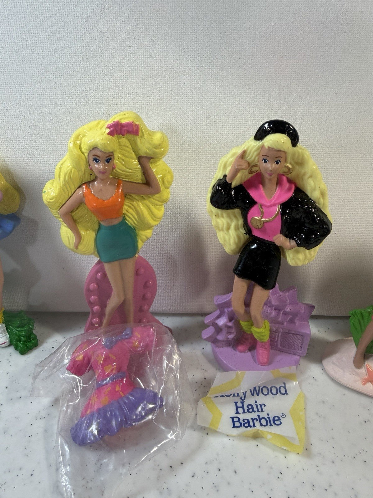 Vintage Barbie PVC Figure 1990s Hollywood Hair Twinkle Lights Lot of 6 Figures