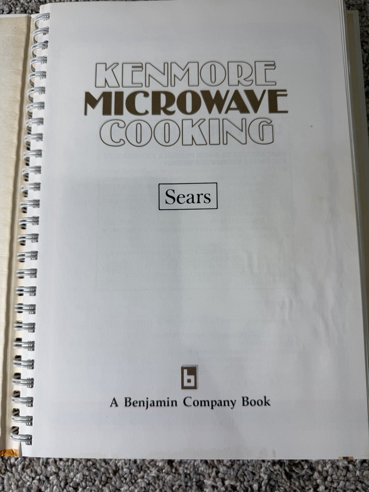 Vintage 1981  Sears Kenmore Microwave Cooking Cookbook Recipes