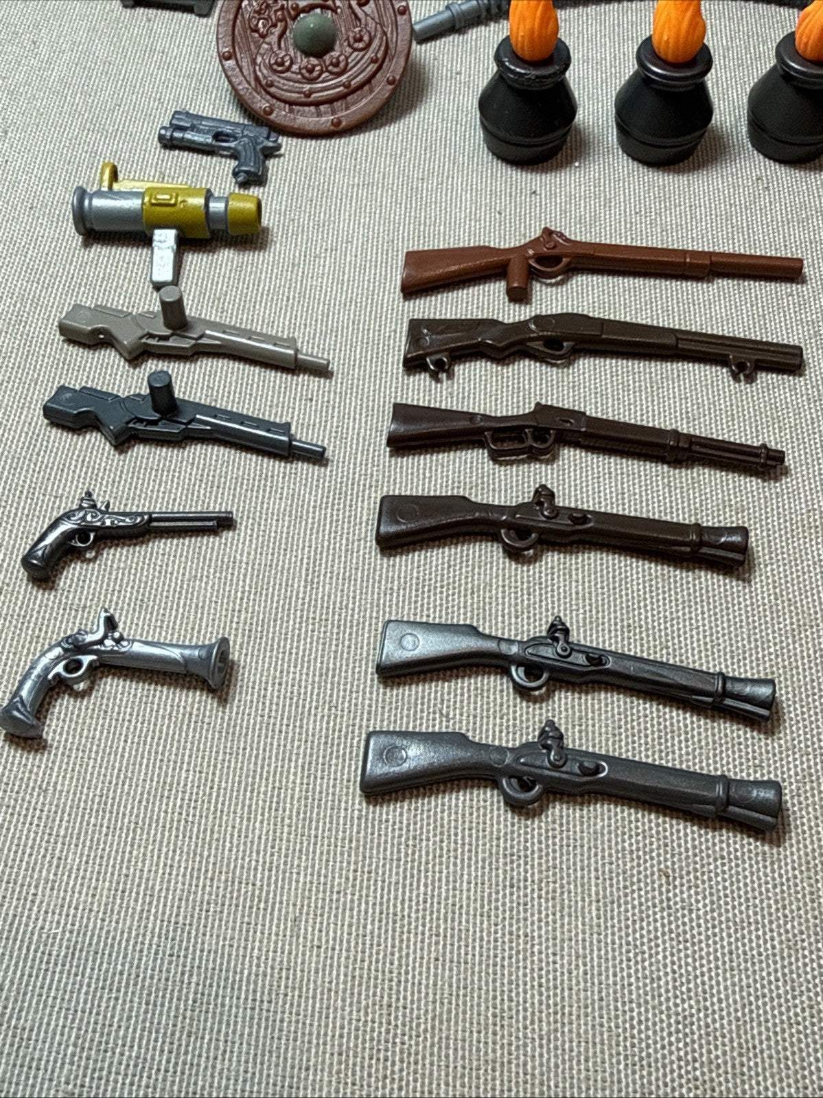 Vintage Playmobil Accessories Lot 100+ Pieces Weapons Tools Furniture Animal