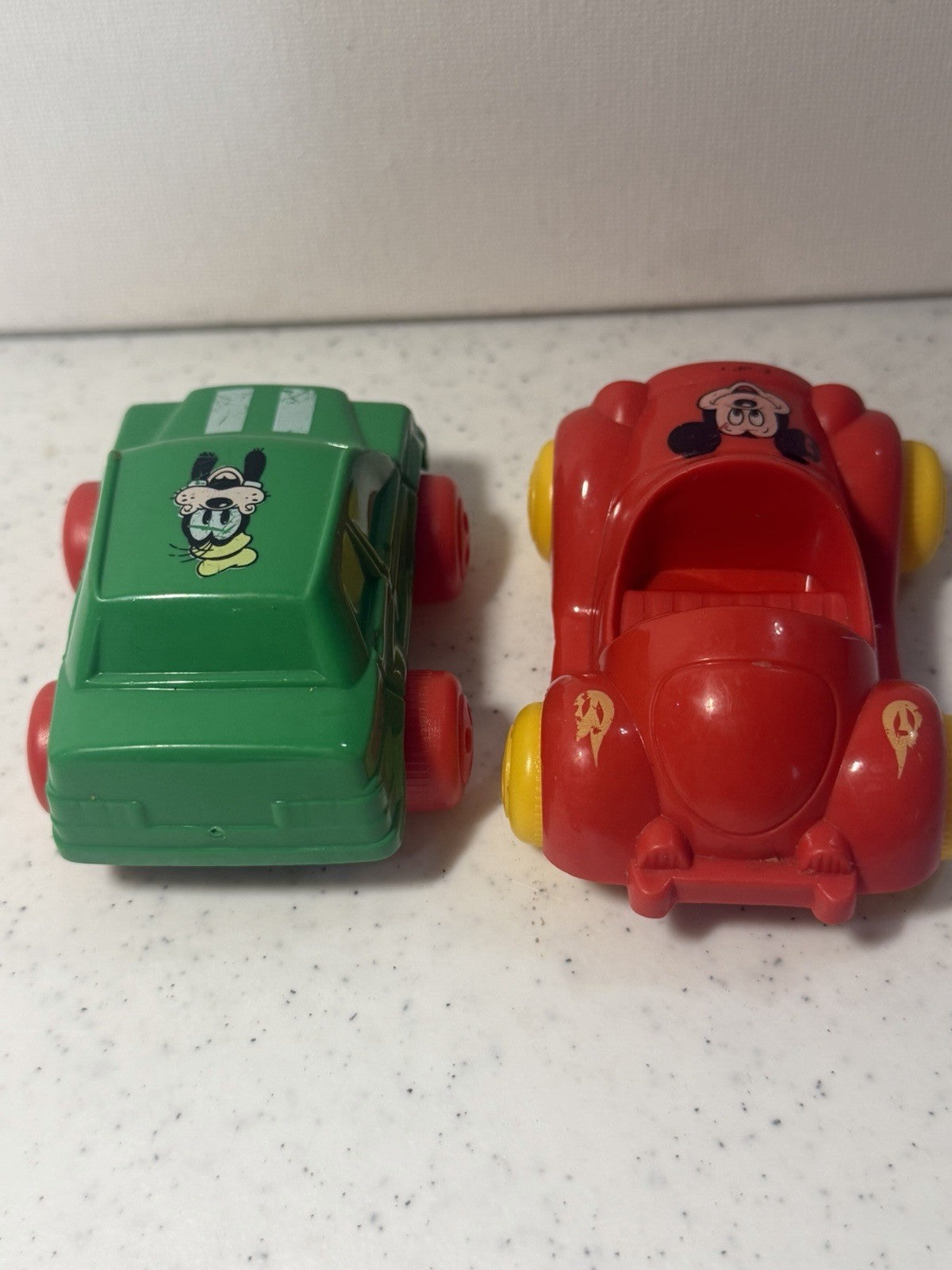 Vintage Viking Toys Sweden Disney Cars Mickey Goofy McDonalds Toy Car Lot of 2