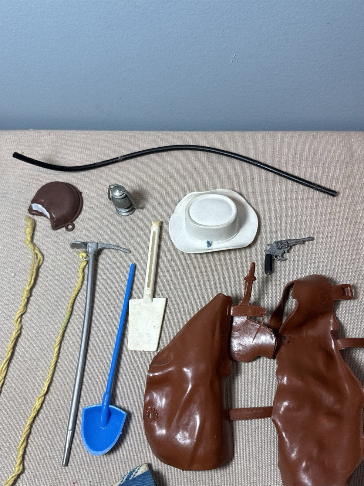 Vintage Johnny West Big Jim GI Joe Accessory Lot Cowboy Climbing Tool Equipment