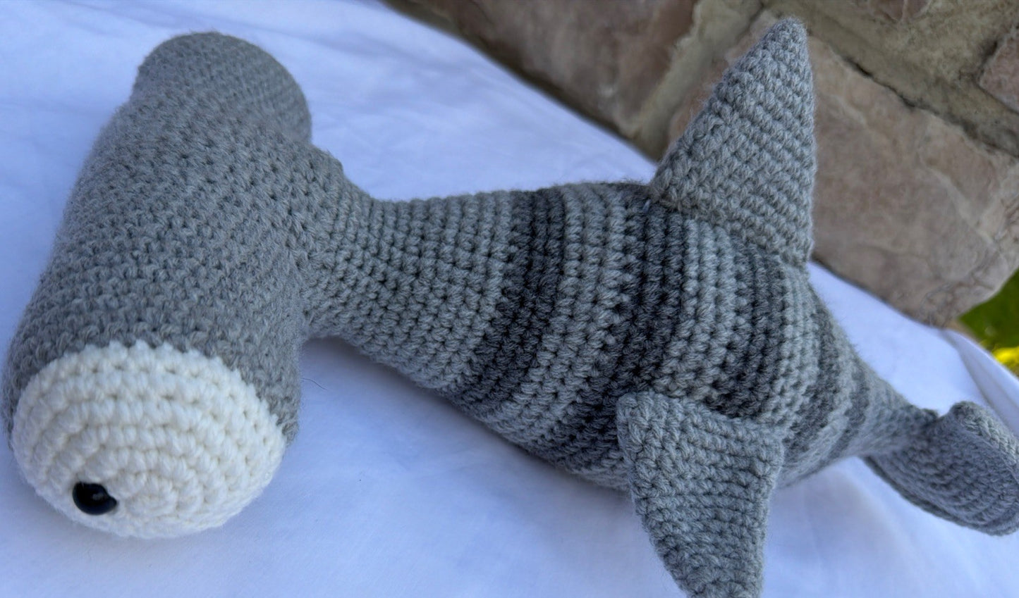 Crochet Hammerhead Shark Plush Handmade Amigurumi Soft Toy