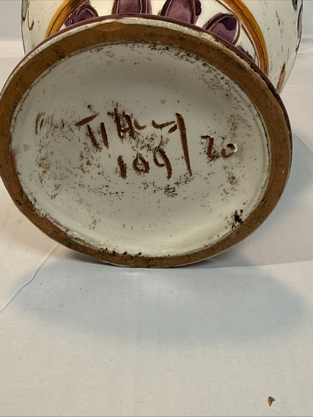 Antique Hand Painted Vase Signed Decorative Porcelain 8”x5”