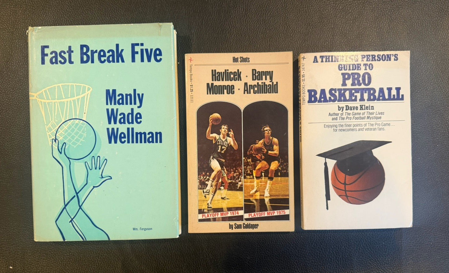 Vintage 1970s Basketball Book Lot Fast Break Hot Shots Wade Wellman Sports