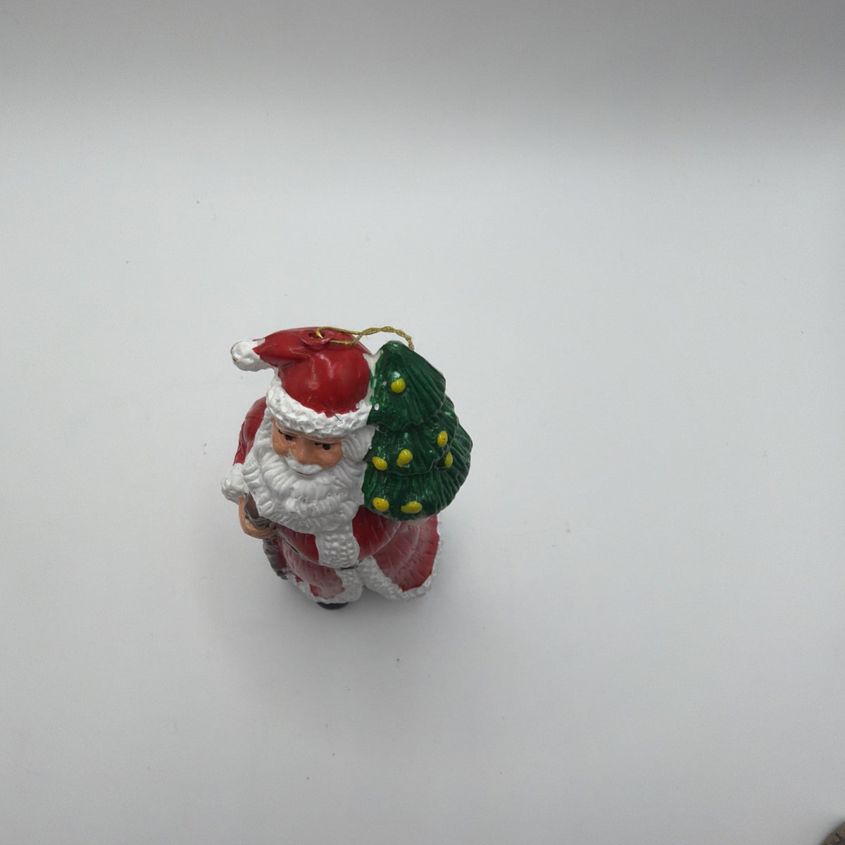 Vintage Santa Claus Ornament Christmas Plastic 4 Inch