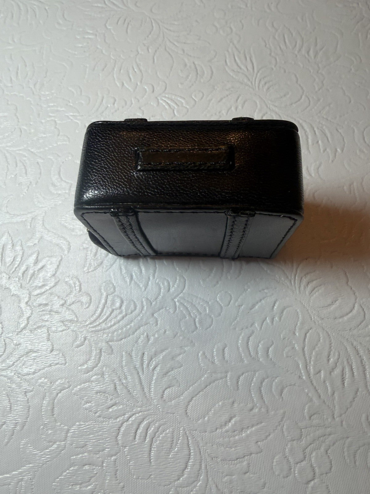 Vintage Chass Quartz Travel Alarm Clock Folding Faux Leather Case WORKS