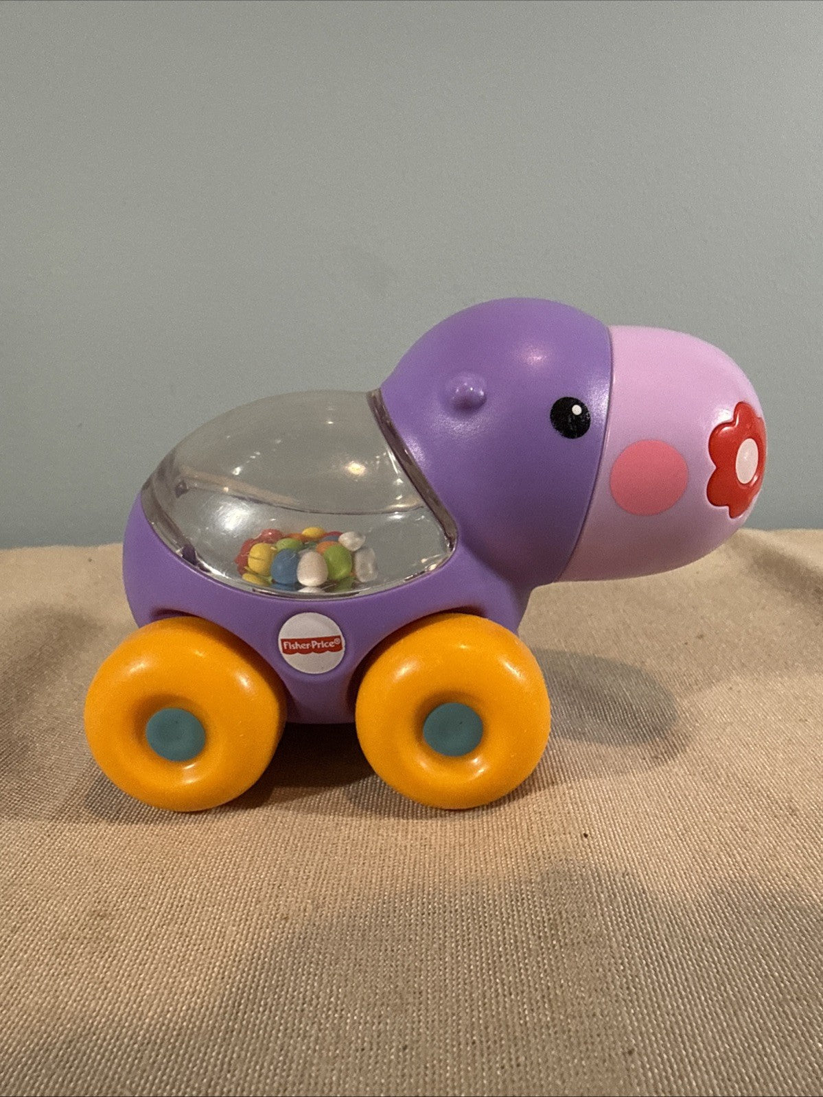 Fisher Price Poppity Pop Animals Rolling Rattle Toy Lot of 3 Vintage Toys