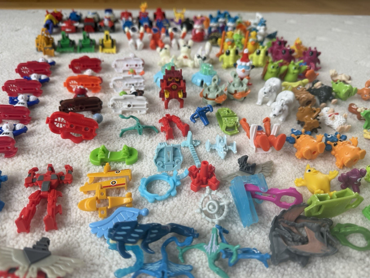 Vintage Kinder Surprise & Fast Food Toy Lot of 100+ Miniature Vehicles & Figures