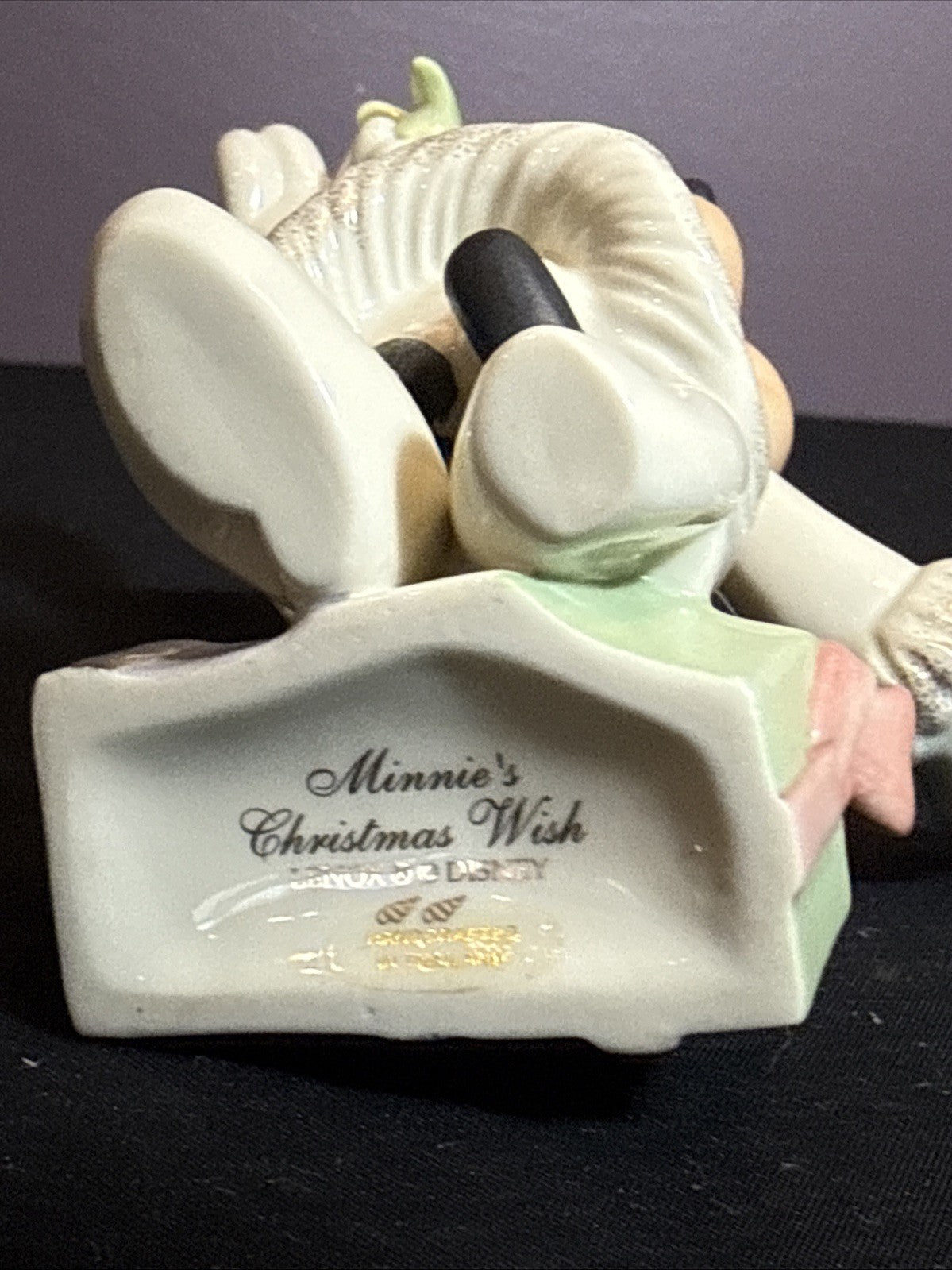 Lenox Disney Figurines Set Mickey Minnie Pluto Holiday 24K Gold No Box No COA