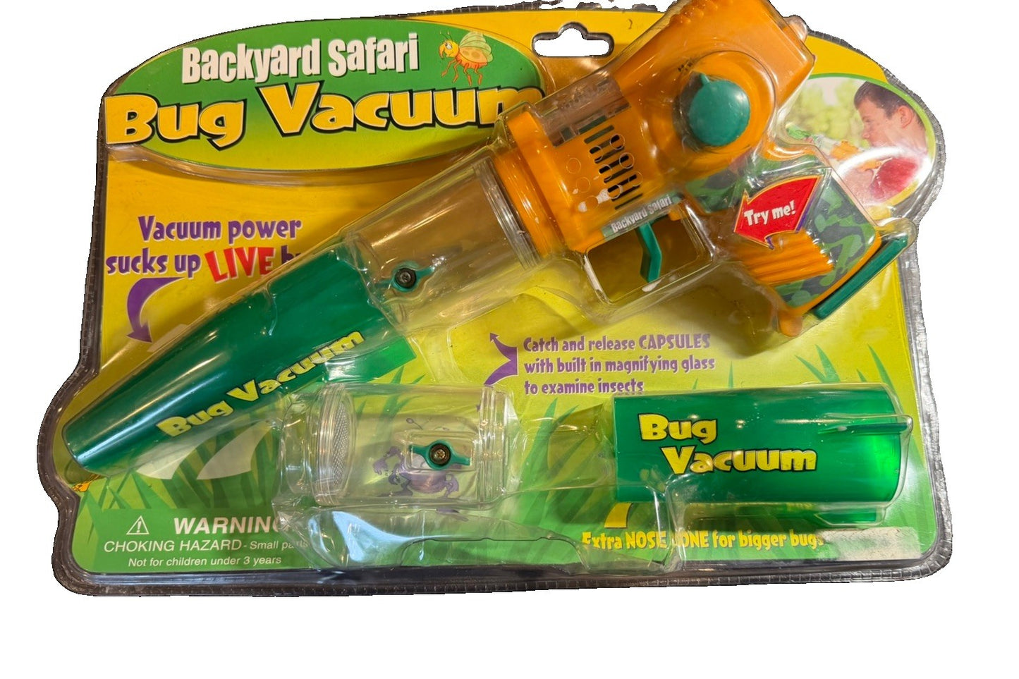 Backyard Safari Bug Vacuum Catch Release Educational Insect Toy New Package Kids