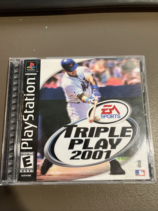 Triple Play Baseball 2001 Sony PlayStation PS1 Complete CIB Disc Manual Case PSX