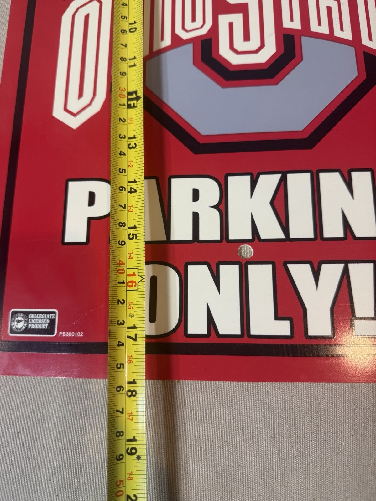 Ohio State Buckeyes Fans Parking Only Metal Sign Rico Industries NCAA Licensed