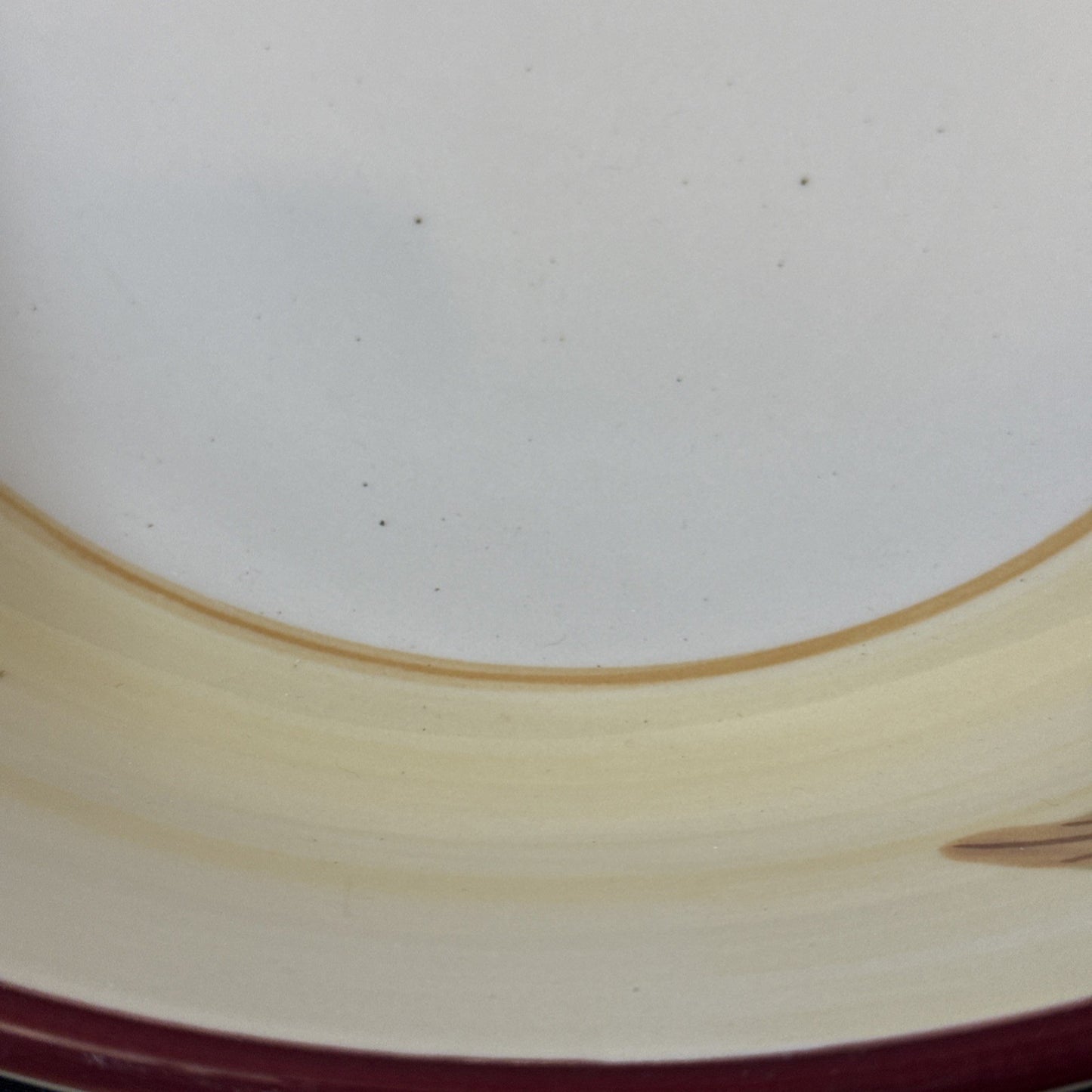 Hartstone Pottery Lot 13” Pasta Serving Bowl And Side Plate Apple Design