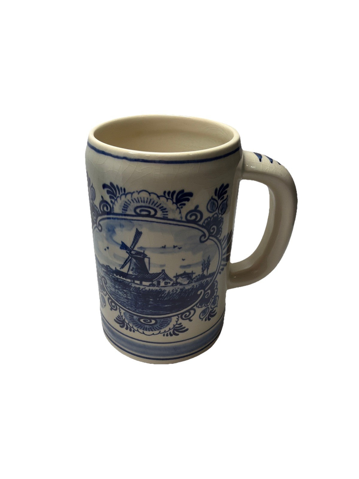 Blue Delft Hand Painted Mug Made in Holland Troost Tobacco 5"