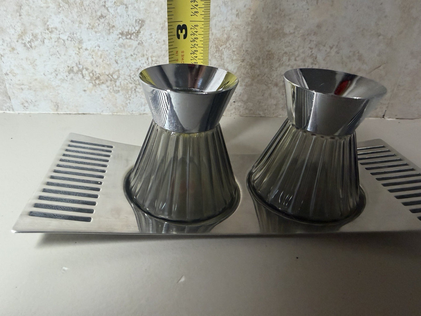Vintage Viking Salt Pepper Shakers Set Black West Germany Box Mid Century MCM