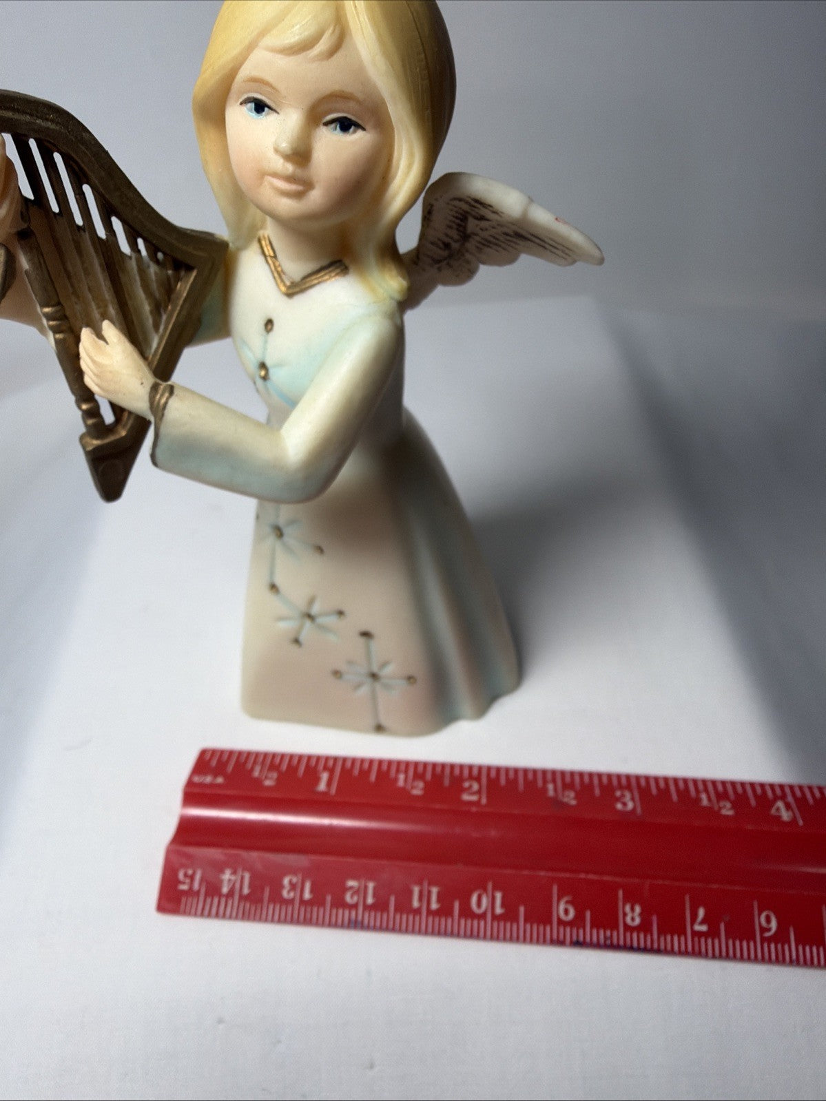 Vintage Christmas Angel Harp ART Plastics Hong Kong