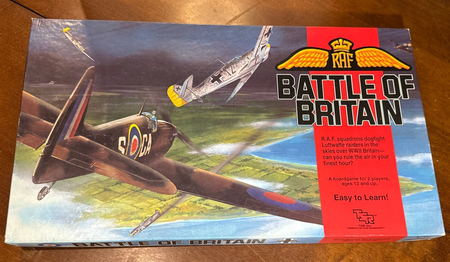 Vintage TSR Battle of Britain Board Game 1990 Nearly Complete