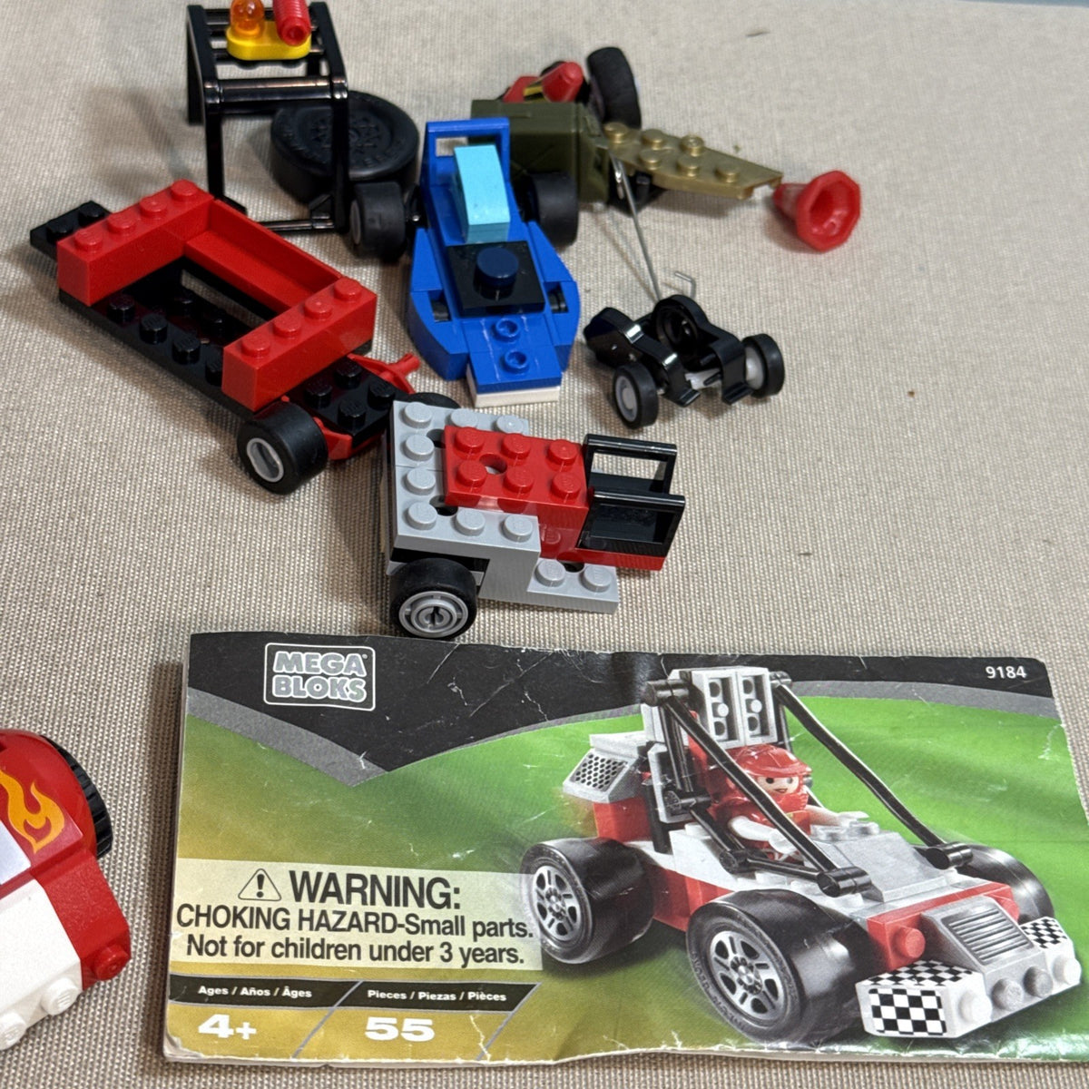 LEGO Race Car Parts Lot Incomplete Sets 7 Minifigures Vehicles Accessories Bulk