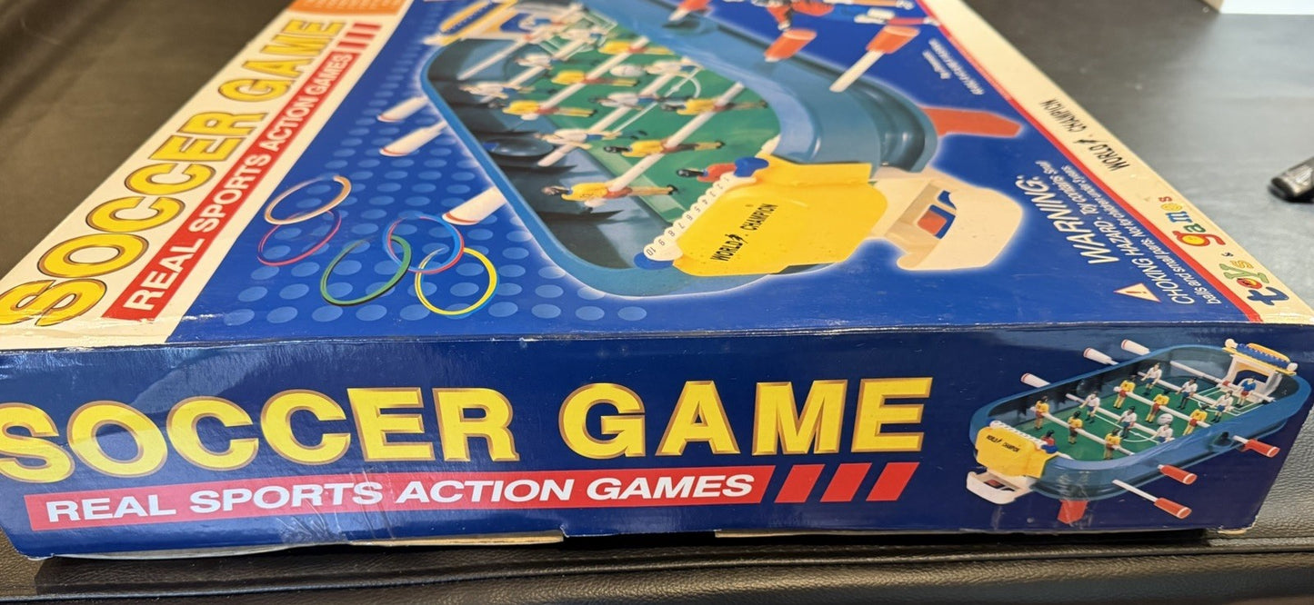 Vintage World Champion Tabletop Soccer Game Real Sports Action New in Box Toy