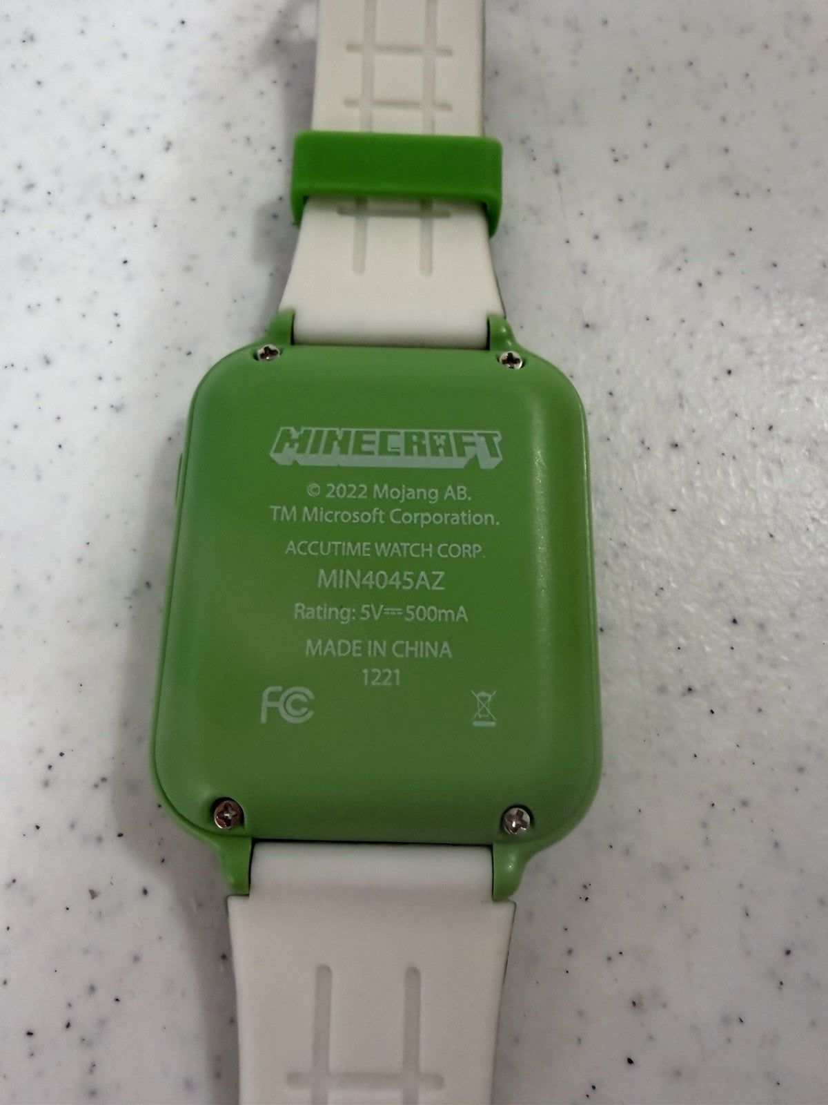 Minecraft Kids Green Smartwatch Touchscreen Parts Repair Untested Watch Toy