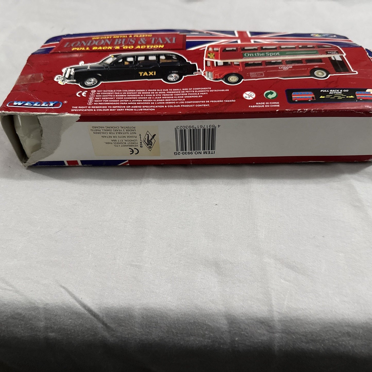 Welly London Bus Taxi Pull Back Diecast Set TH99930 2G New In Box
