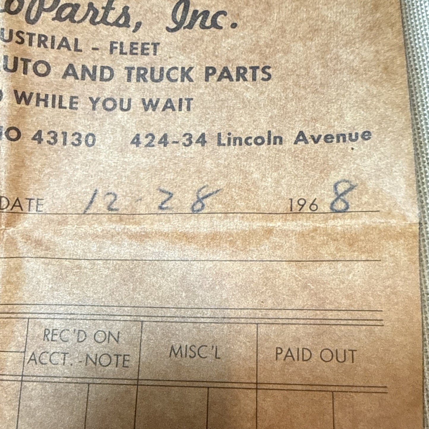 Vintage 1968 Standard DS-70 Headlight Dimmer Switch NOS Box Receipt Ford Mercury
