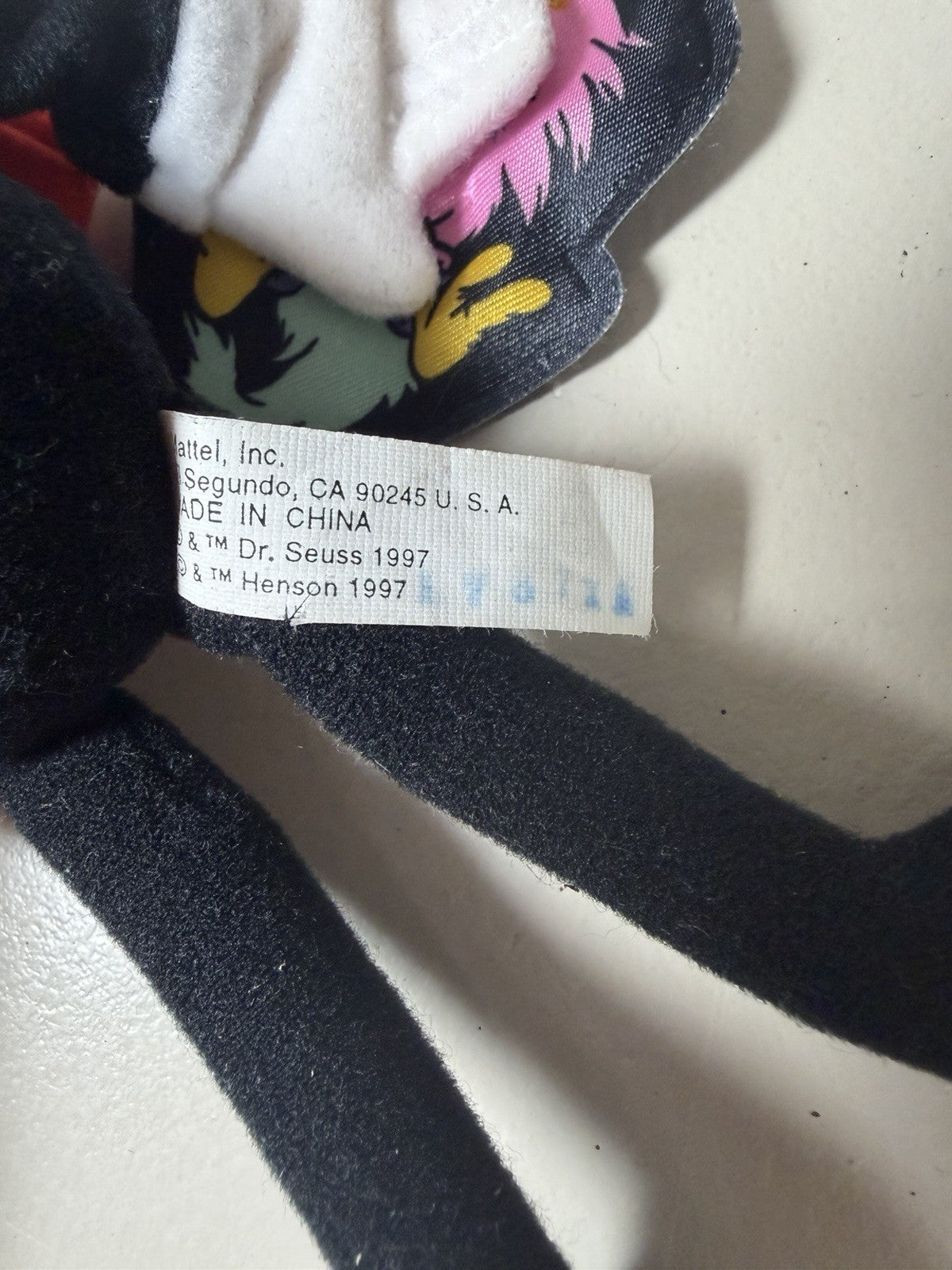 Vintage 1997 Mattel Henson Dr Seuss Cat in the Hat & Grinch Plush Toy Lot 10"