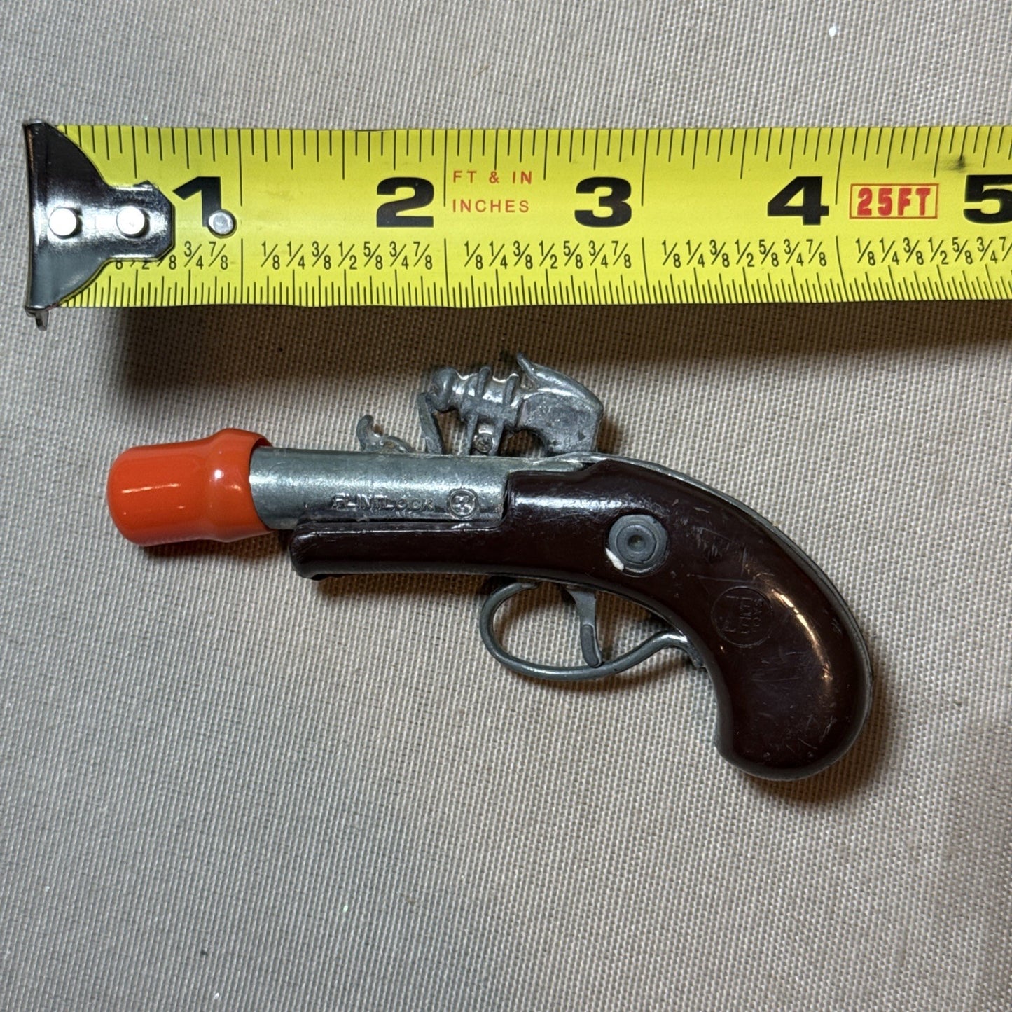 Vintage Zee Toys Cap Gun Lot Derringer Flintlock Revolver Dummy Ammo Western
