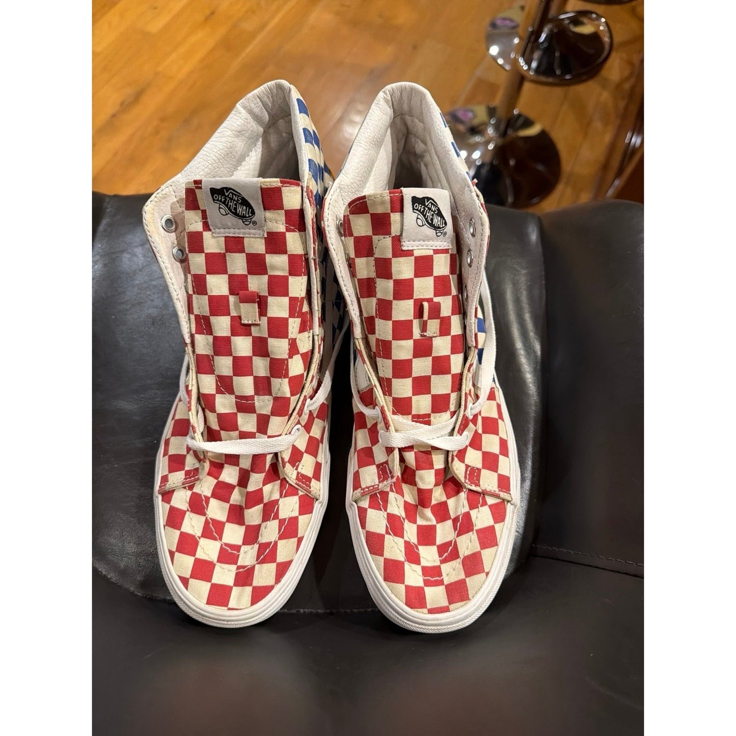 Men’s Vans SK8-Hi Checkerboard Multicolor – Size 11 – Retro Style