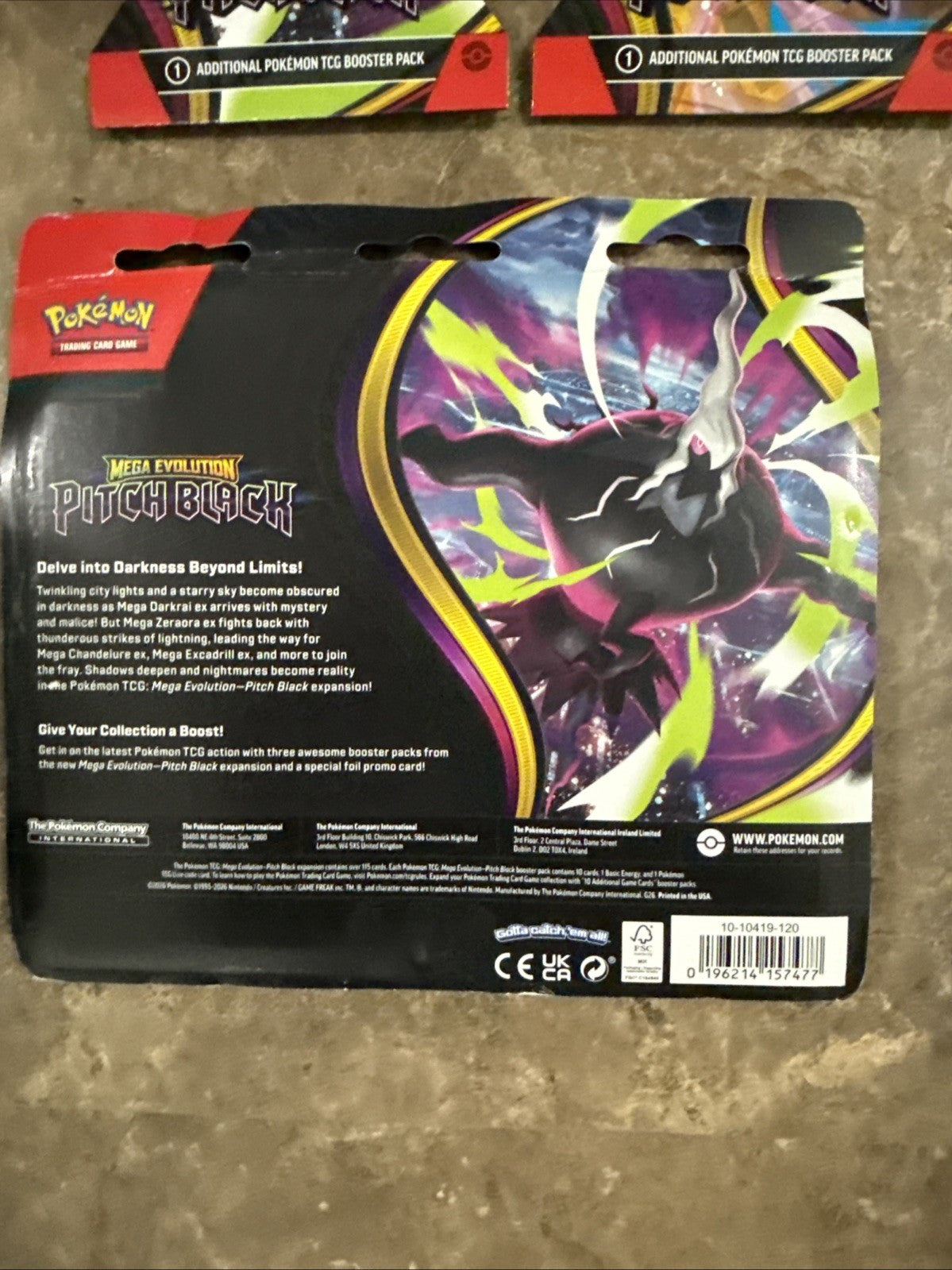 Pokemon Mega Evolution Pitch Black Lot Of 6 Pack/Sets -See Photos & Description