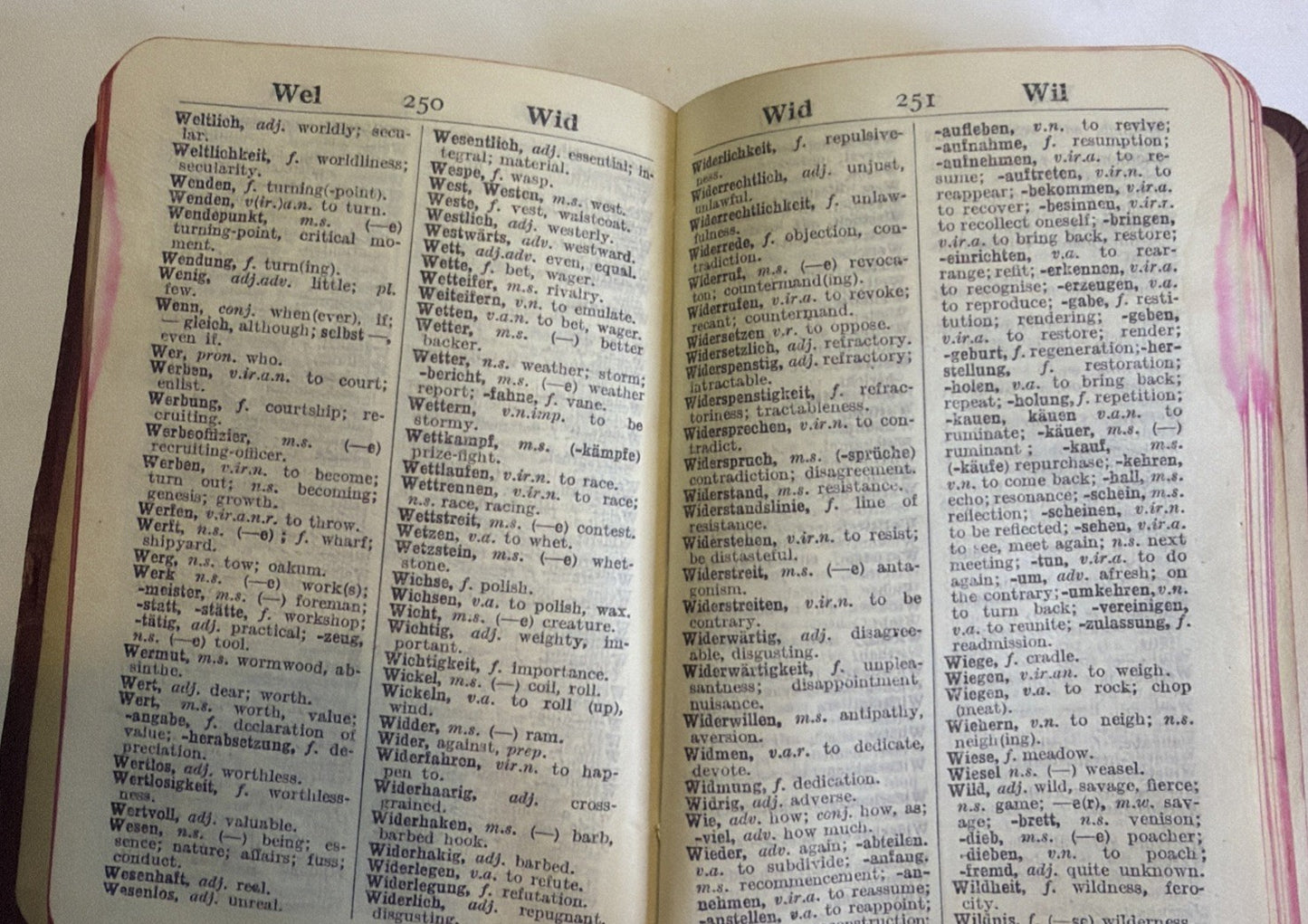 1930s Collins German Dictionary, Kenneth C. Hayens, Vintage Pocket Dictionary