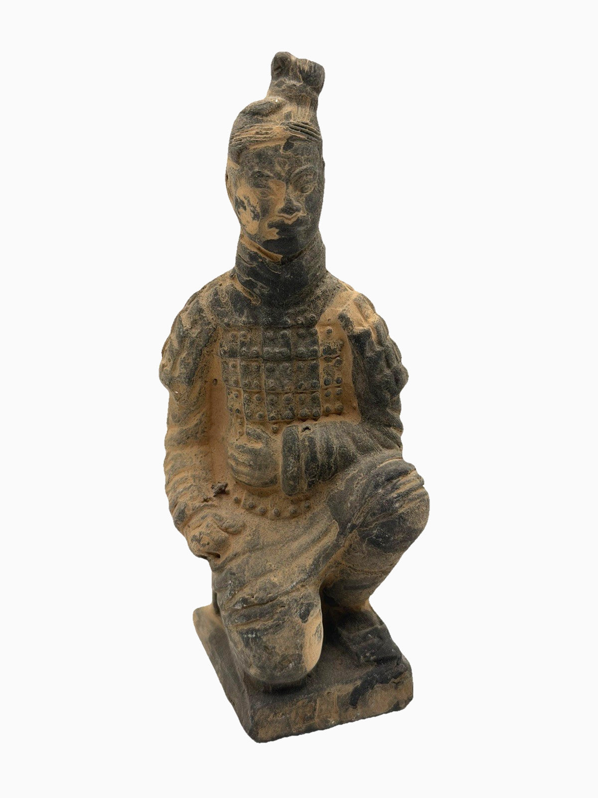 Vintage Chinese Terracotta Kneeling Warrior Soldier Figurine 5"