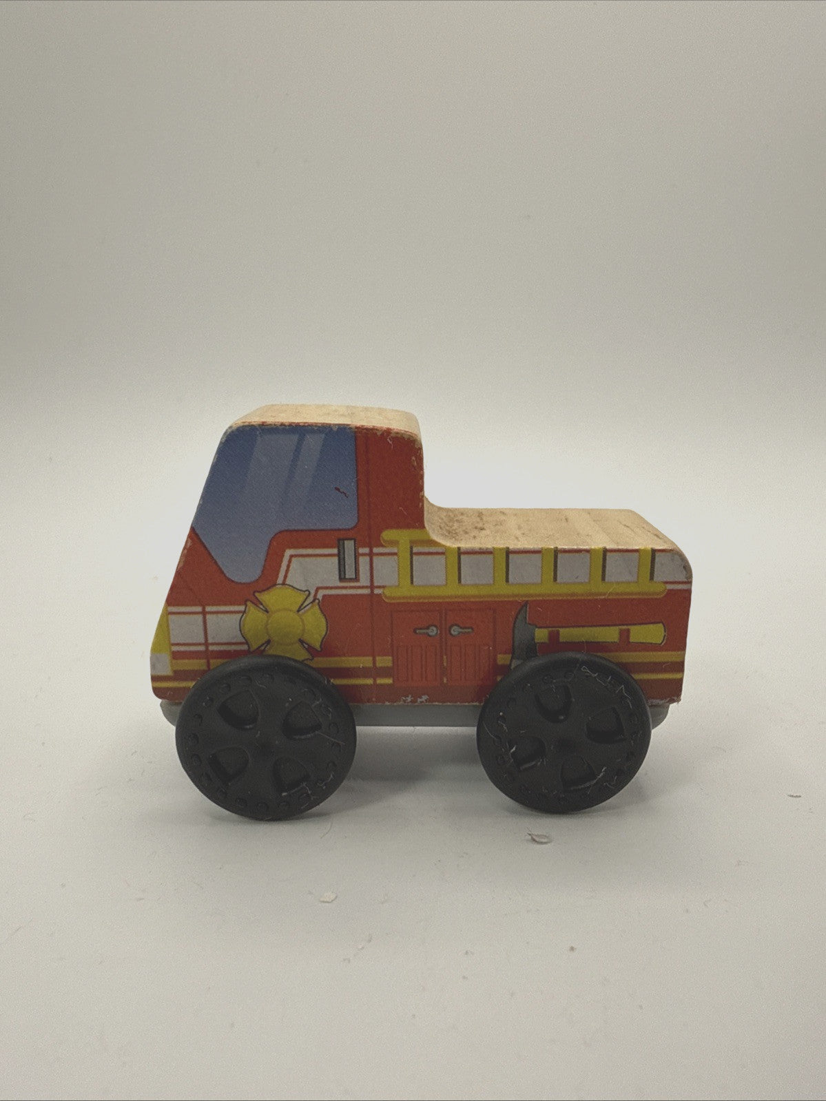 KidKraft Wooden Fire Truck Toy 2011 Collectible Wooden Vehicle