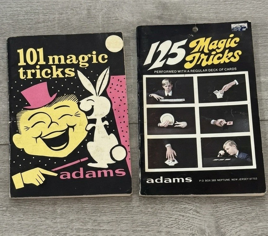 Vintage SS Adams Magic Tricks Booklet Lot 101 Tricks 125 Card Tricks Vintage