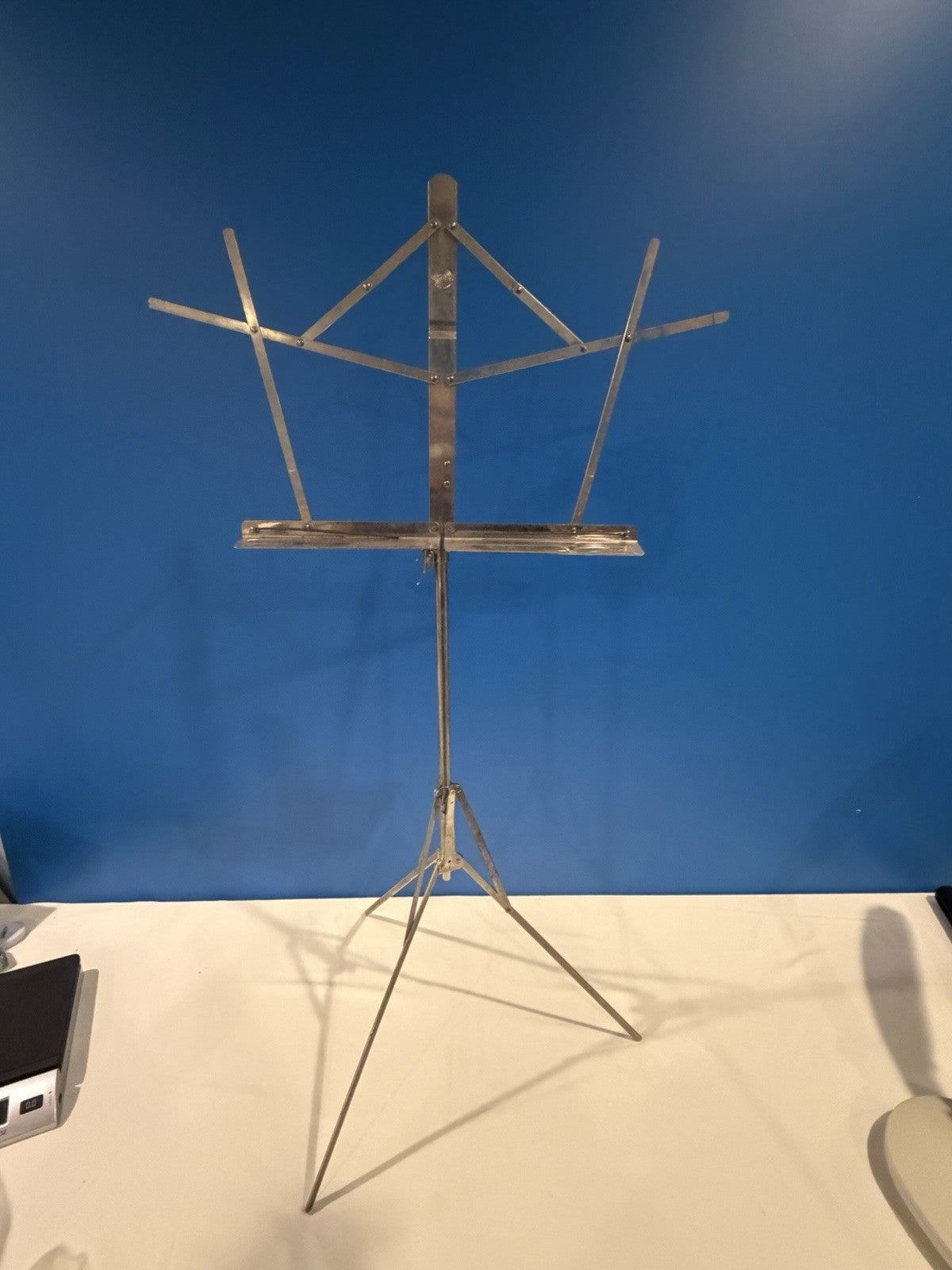Vintage Norwood Music Stand Folding Metal Tripod w/ Original Carrying Case Bag