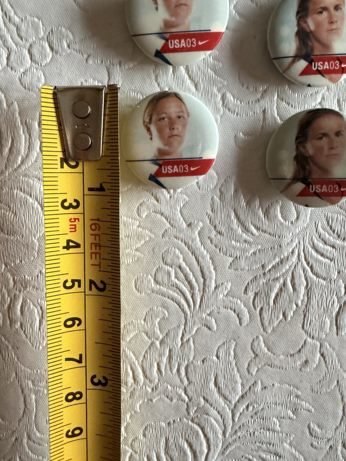 Vintage Nike USA03 USWNT Soccer Player Photo Pinback Buttons Lot Star Pins 2003